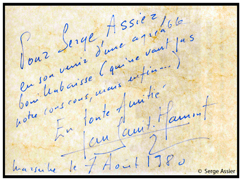 69 / 90 Philippe Jaccottet — 082.-Jean-Saint-Hamont-Marseille-1980